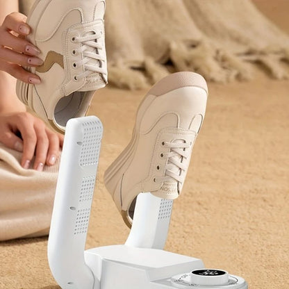 Electric Shoe Dryer and Warmer with PTC Heating, 48°C Fast Drying, 360° Warm Air, UV Sterilization, Intelligent Timer Settings, Foldable & Hanging Design